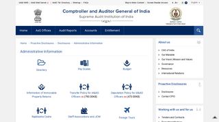 
                            8. Administrative Information | Comptroller and Auditor General of ... - CAG