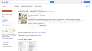 
                            5. Administrative Law and Politics: Cases and Comments