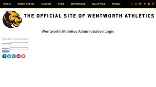 
                            6. Administrative Login - Wentworth