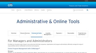 
                            6. Administrative & Online Tools | Citi® Commercial Cards | Treasury ...