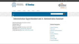 
                            6. Administrative Superintendent and Jr. Administrative ... - IIT Bombay