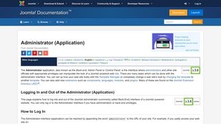 
                            3. Administrator (Application) - Joomla! Documentation