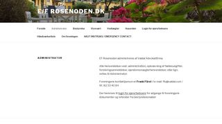 
                            9. Administrator – E/F Rosenoden.dk