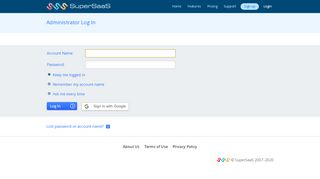 
                            2. Administrator Log In - SuperSaaS