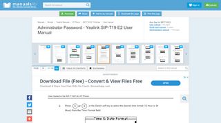 
                            6. Administrator Password - Yealink SIP-T19 E2 User Manual [Page 34]