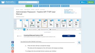 
                            5. Administrator Password - Yealink SIP-T19P User Manual [Page 32]