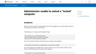 
                            1. Administrator unable to unlock a 