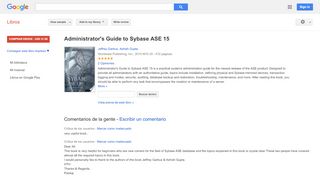 
                            6. Administrator's Guide to Sybase ASE 15
