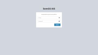 
                            1. AdminLTE 2 Log in SemGU AIS - Semgu.kz