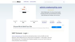 
                            7. Admin.makemytrip.com website. MMT Extranet - Login ::.