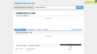 
                            3. admin.ssplfi.com at WI. CBI Financial Inclusion : Login - Website Informer