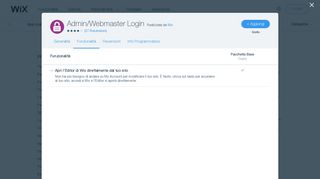
                            4. Admin/Webmaster Login Funzionalità | WIX App Market | Wix.com