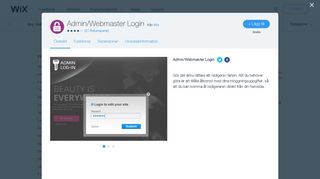 
                            5. Admin/Webmaster Login Översikt | WIX App Market | Wix.com