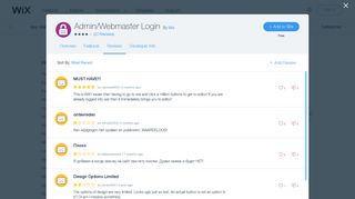 
                            8. Admin/Webmaster Login Reviews | WIX App Market | Wix.com