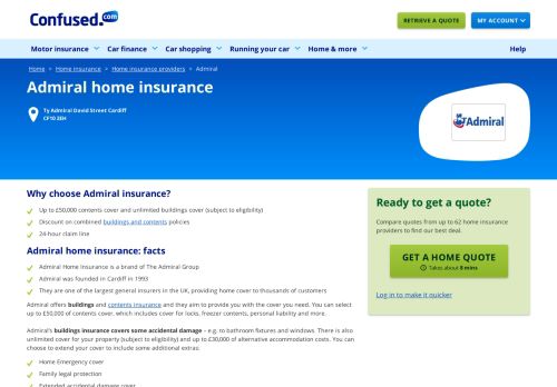 
                            11. Admiral home insurance - Compare quotes at Confused.com