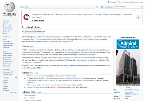 
                            5. Admiral Insurance - Wikipedia