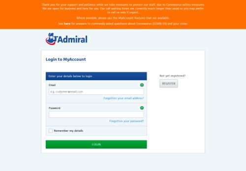 
                            3. Admiral MyAccount | Login