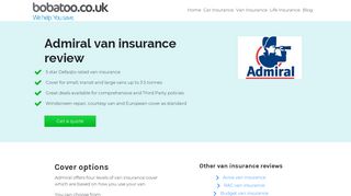 
                            9. Admiral van insurance review | Bobatoo.co.uk