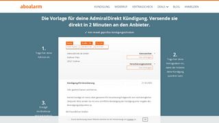 
                            10. AdmiralDirekt online kündigen | Kündigungsgarantie - Aboalarm