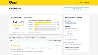 
                            12. AdmiralDirekt.de Bewertungen & Erfahrungen | Trusted Shops