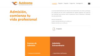 
                            5. Admisión - Universidad Autónoma del Perú