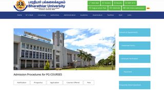 
                            5. Admission - Bharathiar University