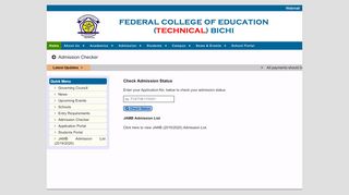 
                            3. Admission Checker | FCE(T) Bichi