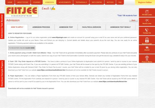 
                            3. Admission - FIITJEE Visakhapatnam