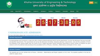 
                            12. Admission for Undergraduate - KUET | Khulna University of ...
