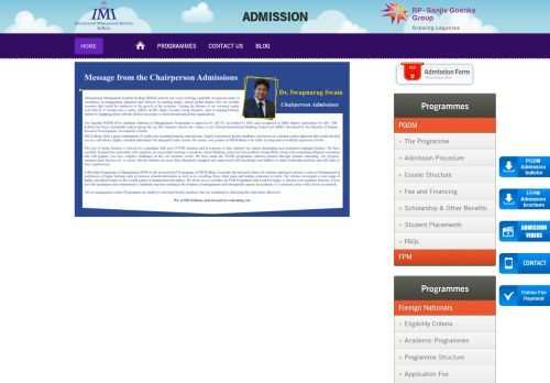 
                            4. Admission - IMI Kolkata