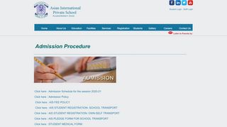 
                            4. Admission Procedure - Asian International Private School