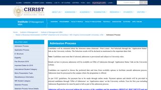 
                            6. Admission Process - CHRIST UNIVERSITY