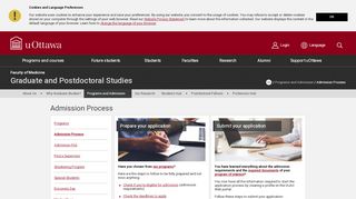 
                            7. Admission Process | Graduate and Postdoctoral ... - Med uottawa ca