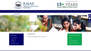 
                            2. Admission | Rajaji Tnpsc Coaching Center