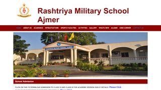 
                            4. Admission - Rashtriya Military School, Ajmer