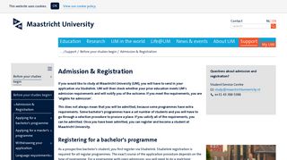 
                            8. Admission & Registration - Maastricht University