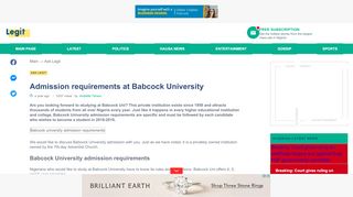 
                            13. Admission requirements at Babcock University ▷ Legit.ng