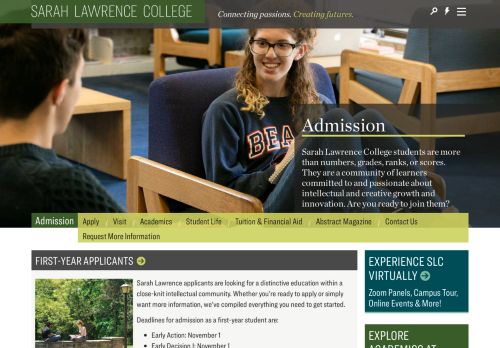 
                            3. Admission | Sarah Lawrence College