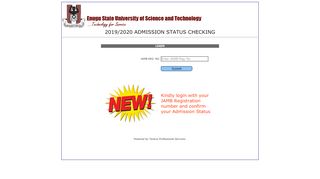 
                            3. Admission Status - ESUT Portal