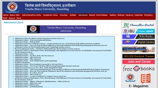 
                            2. Admission Zone - Vinoba Bhave University
