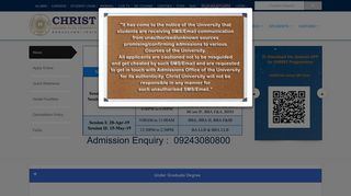 
                            3. Admissions 2019 - CHRIST UNIVERSITY