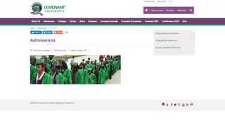 
                            12. Admissions / Admissions / Home - Covenant University