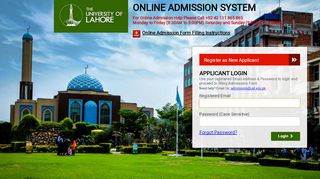 
                            5. admissions@uol.edu.pk - The University of Lahore