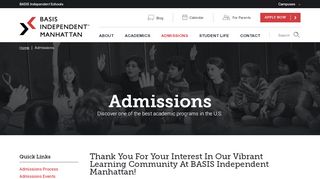 
                            12. Admissions | BASIS Independent Manhattan