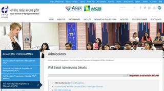 
                            6. Admissions - भारतीय प्रबंध संस्थान इंदौर - IIM Indore