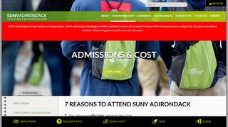 
                            13. Admissions & Cost | SUNY Adirondack