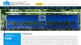 
                            3. Admissions - FORE School of Management