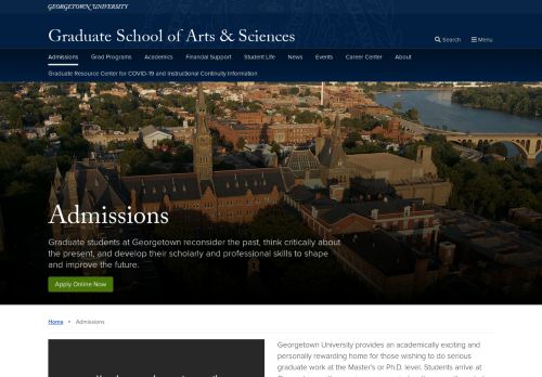 
                            4. Admissions | Graduate School of Arts & Sciences | Georgetown ...