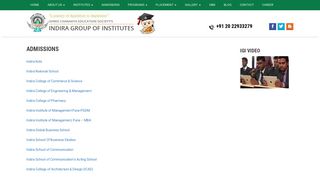 
                            3. Admissions - Indira Group of Institutes, Pune