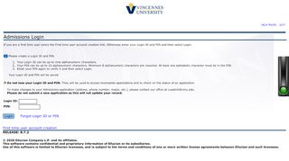 
                            5. Admissions Login - Home: Vincennes University